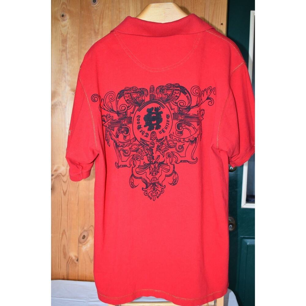 Satin in the Hood Polo Men's Size Large Y2K, Retro - Picture 2 of 3